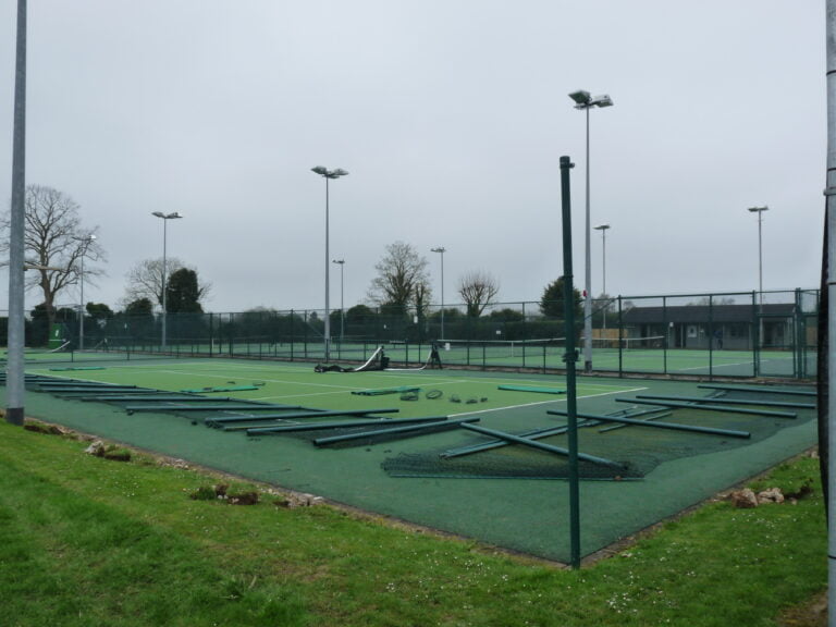 Wargrave Tennis Club Fence Repair After Storm Samage Apr 2018